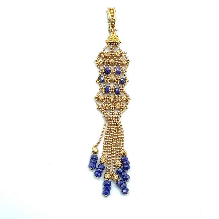 Yellow Gold and Sapphire Pendant