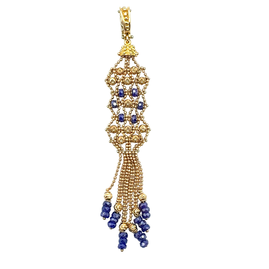 Yellow Gold and Sapphire Pendant