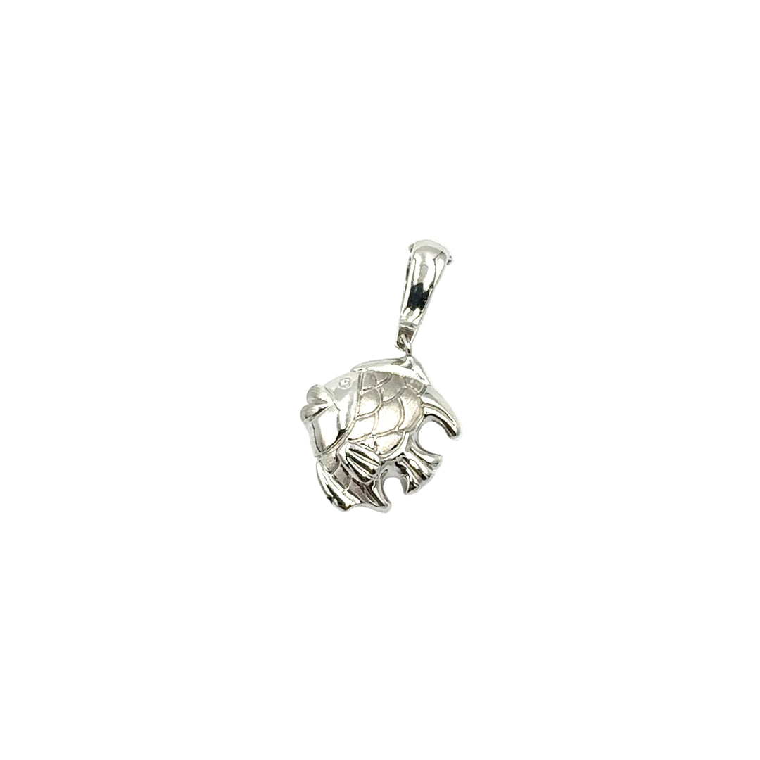 Duck Pendant Necklace White Gold