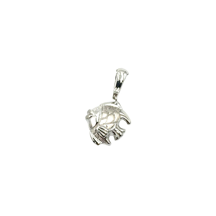 Duck Pendant Necklace White Gold