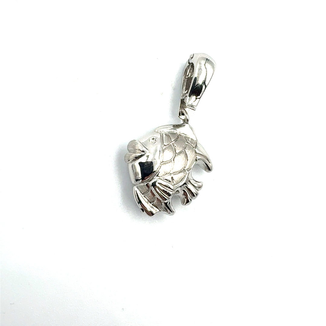 Duck Pendant Necklace White Gold