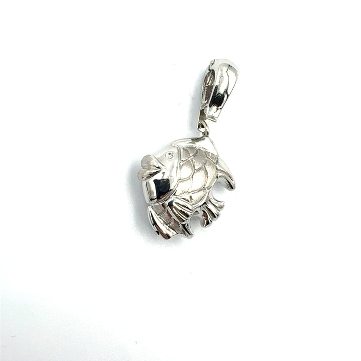Duck Pendant Necklace White Gold