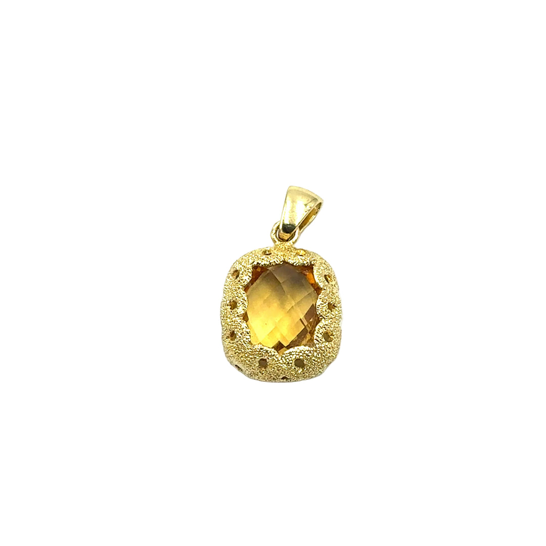 Pendente Goccia  Topazio Giallo