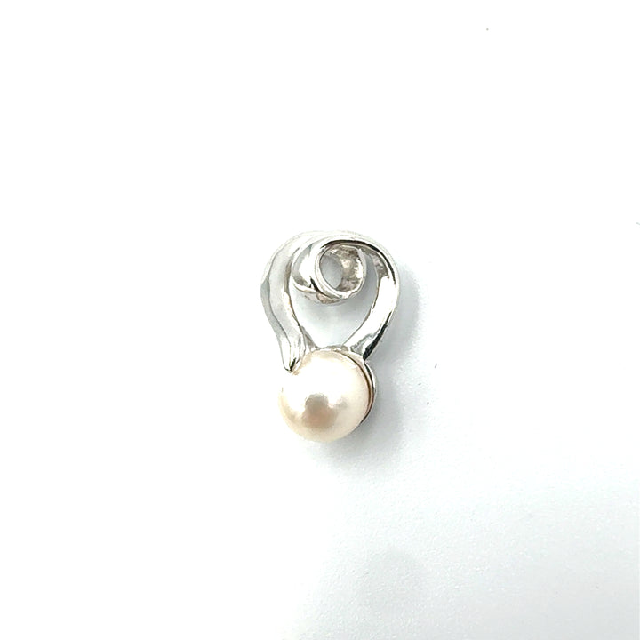 Pendente Perla in Oro Bianco