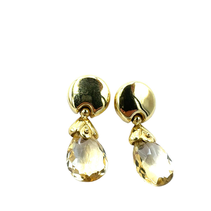 Square Yellow Gold Hoop Earrings