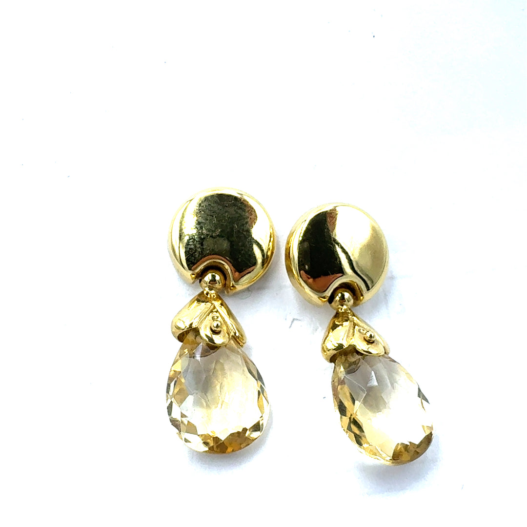 Square Yellow Gold Hoop Earrings