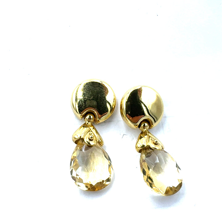 Square Yellow Gold Hoop Earrings