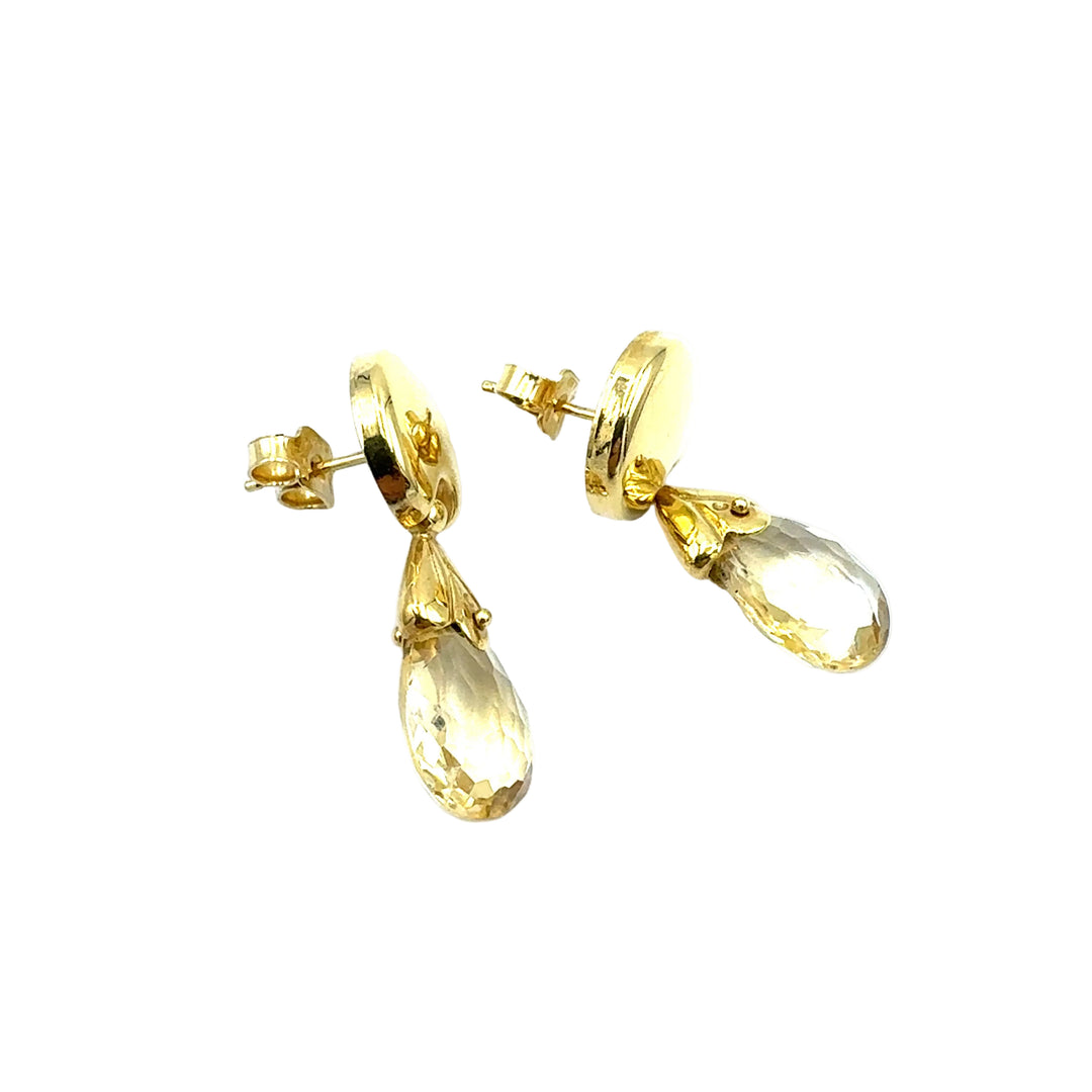 Square Yellow Gold Hoop Earrings