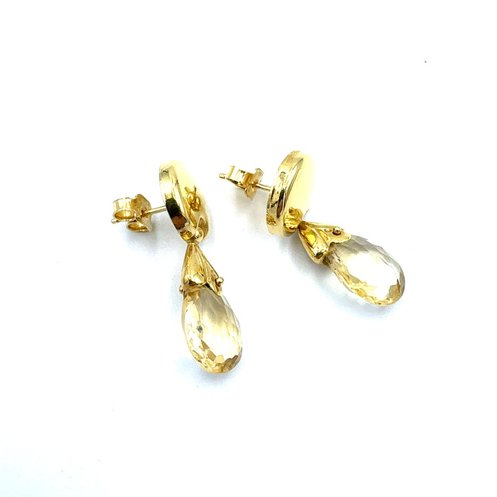 Square Yellow Gold Hoop Earrings