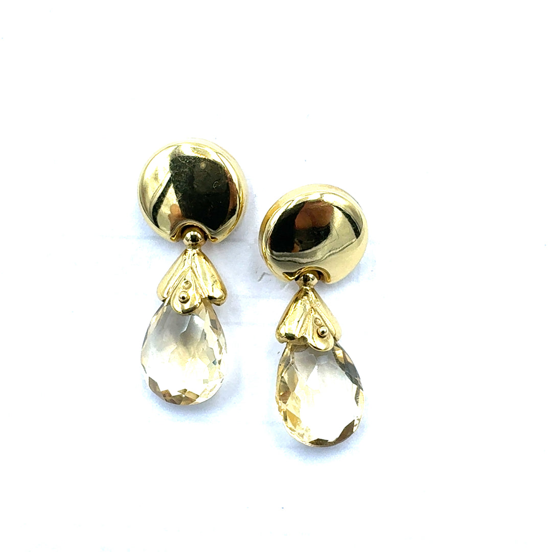 Square Yellow Gold Hoop Earrings