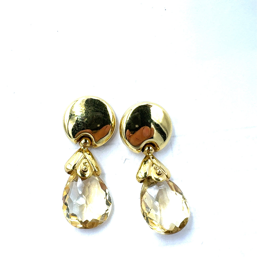 Square Yellow Gold Hoop Earrings