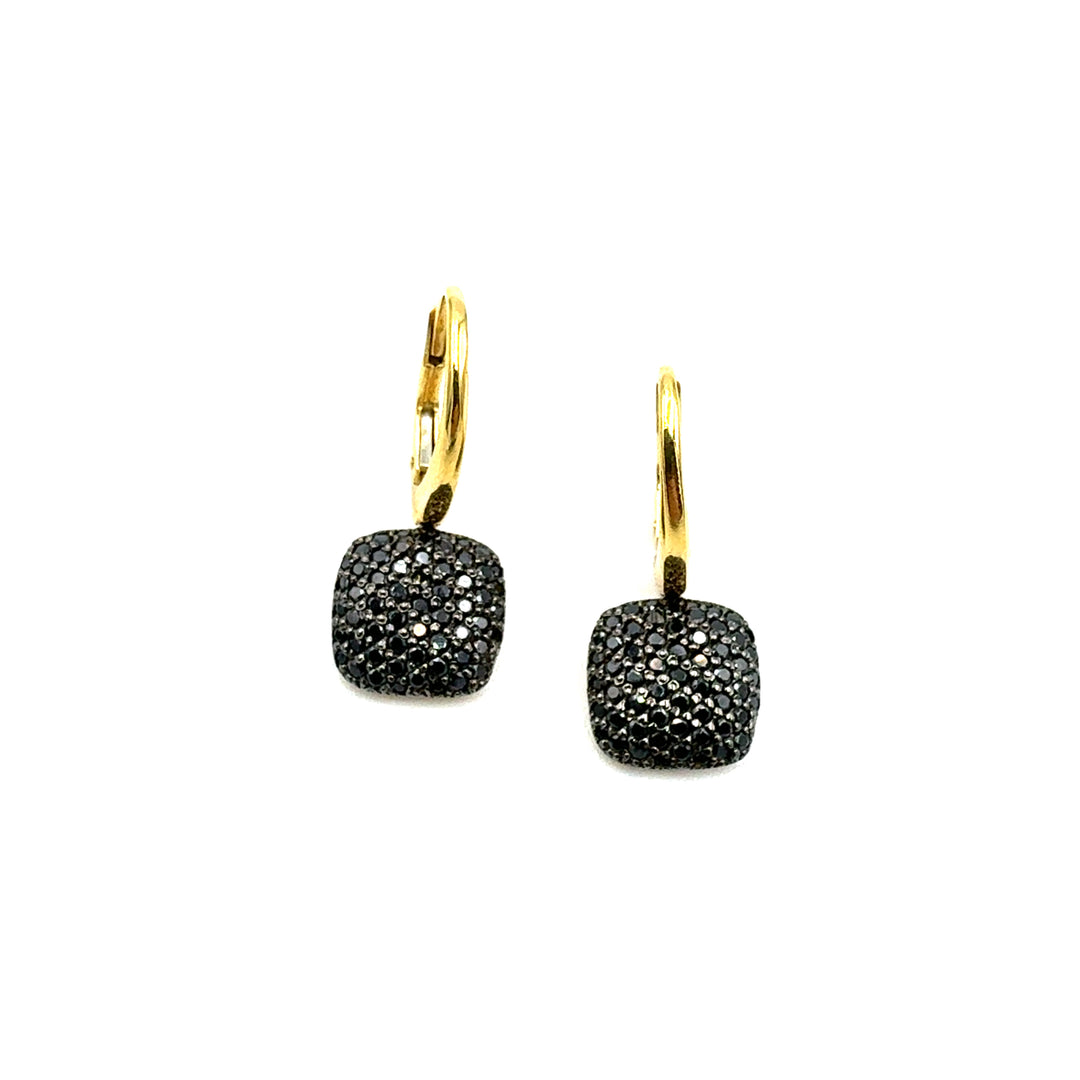 Square Yellow Gold Hoop Earrings