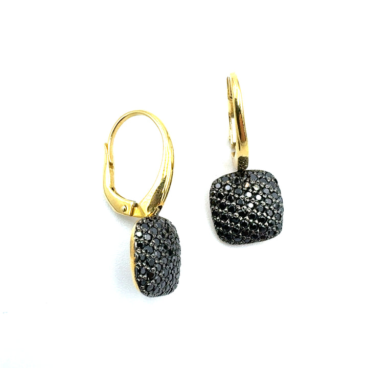Square Yellow Gold Hoop Earrings