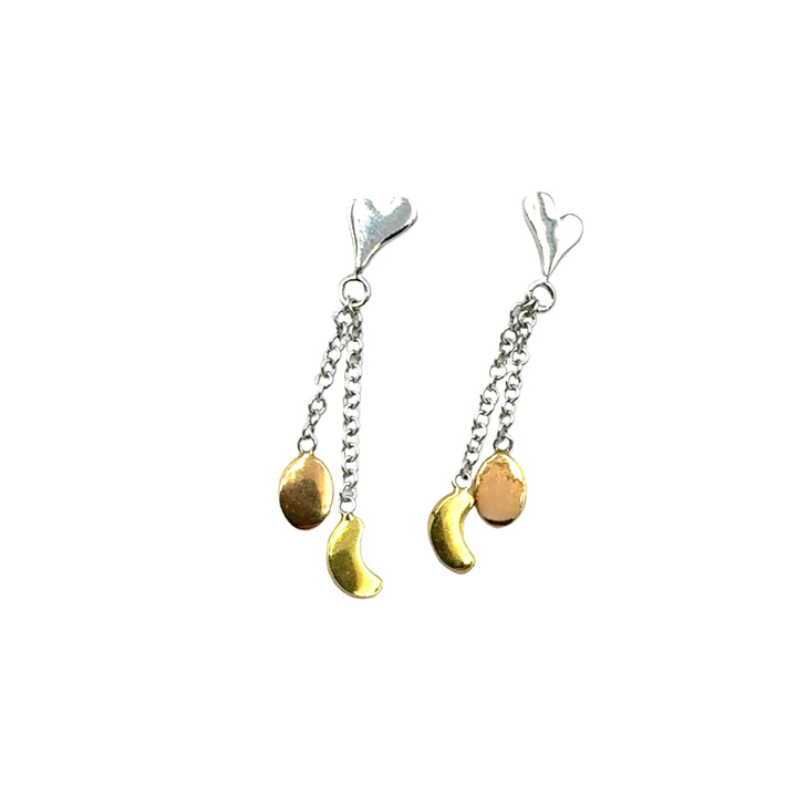 Yellow White Gold Earrings