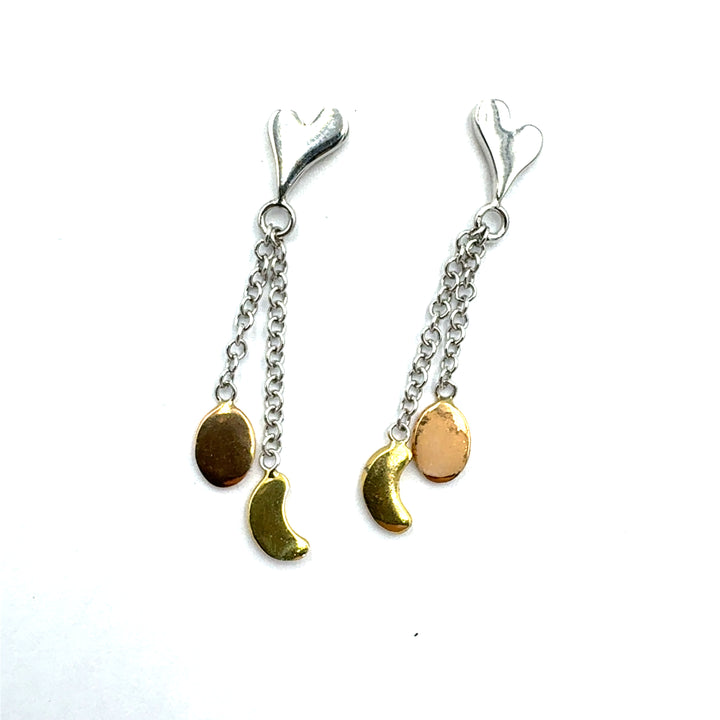 Yellow White Gold Earrings