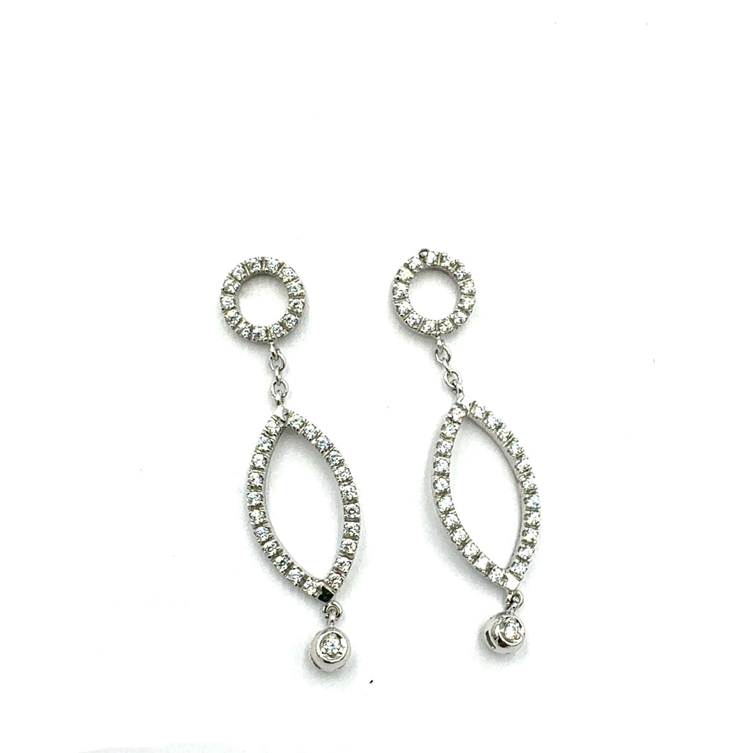 Yellow White Gold Earrings
