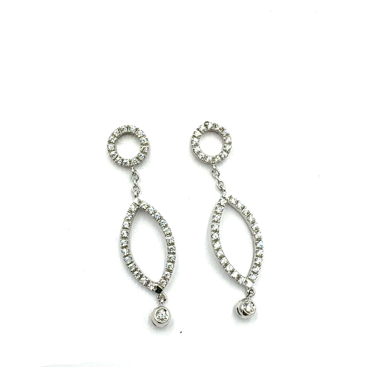 Yellow White Gold Earrings
