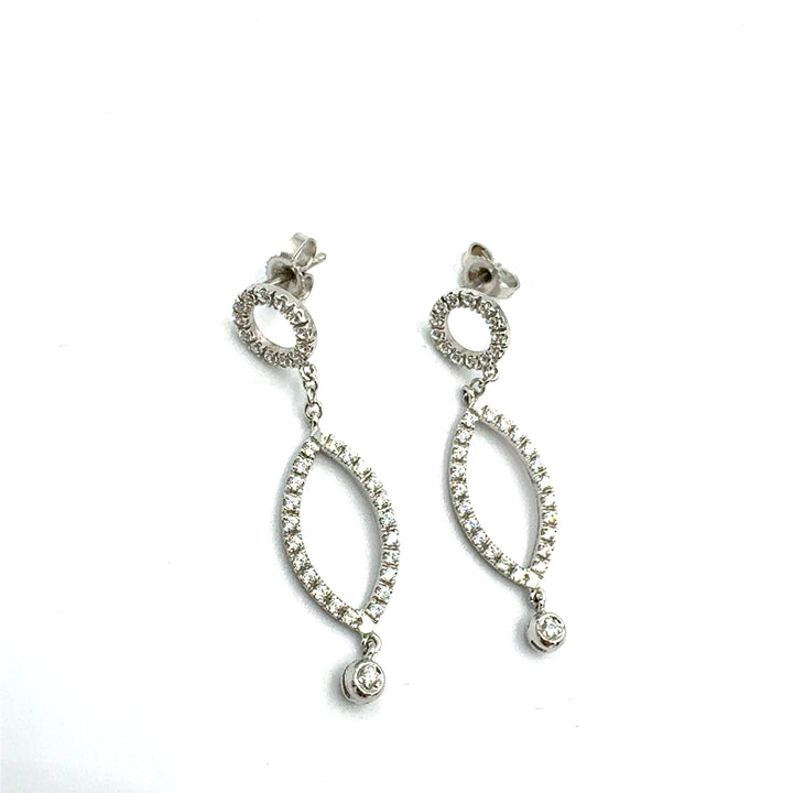 Yellow White Gold Earrings