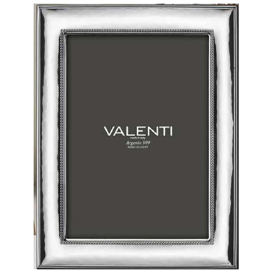 cornice portafoto perle argento laminato valenti - siciliano gioielli 