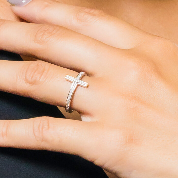Anello Croce Zirconi  Anellissimi