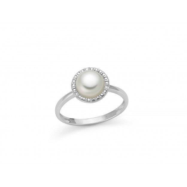Anello Miluna Perla Bottone