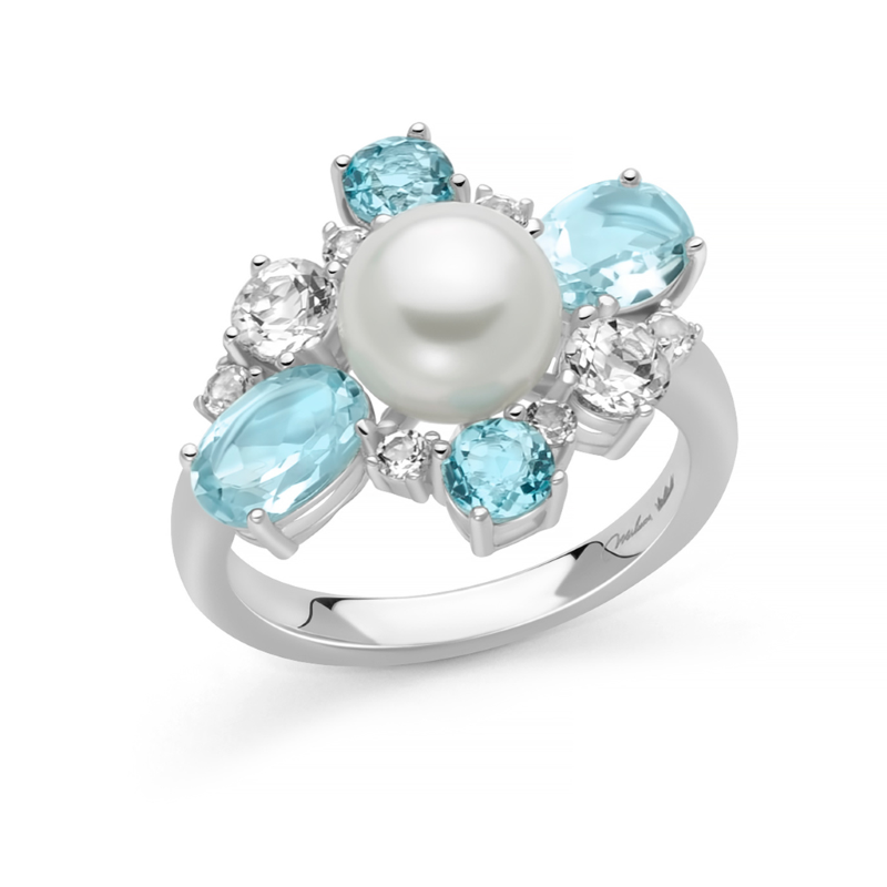 Miluna Heart and Pearl Ring
