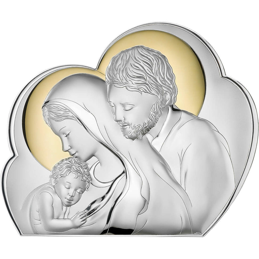 icona sacra famiglia in argento valenti - siciliano gioielli 