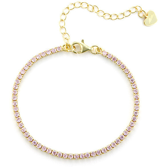 bracciale 4us cesare paciotti in argento dorato con zirconi  rosa