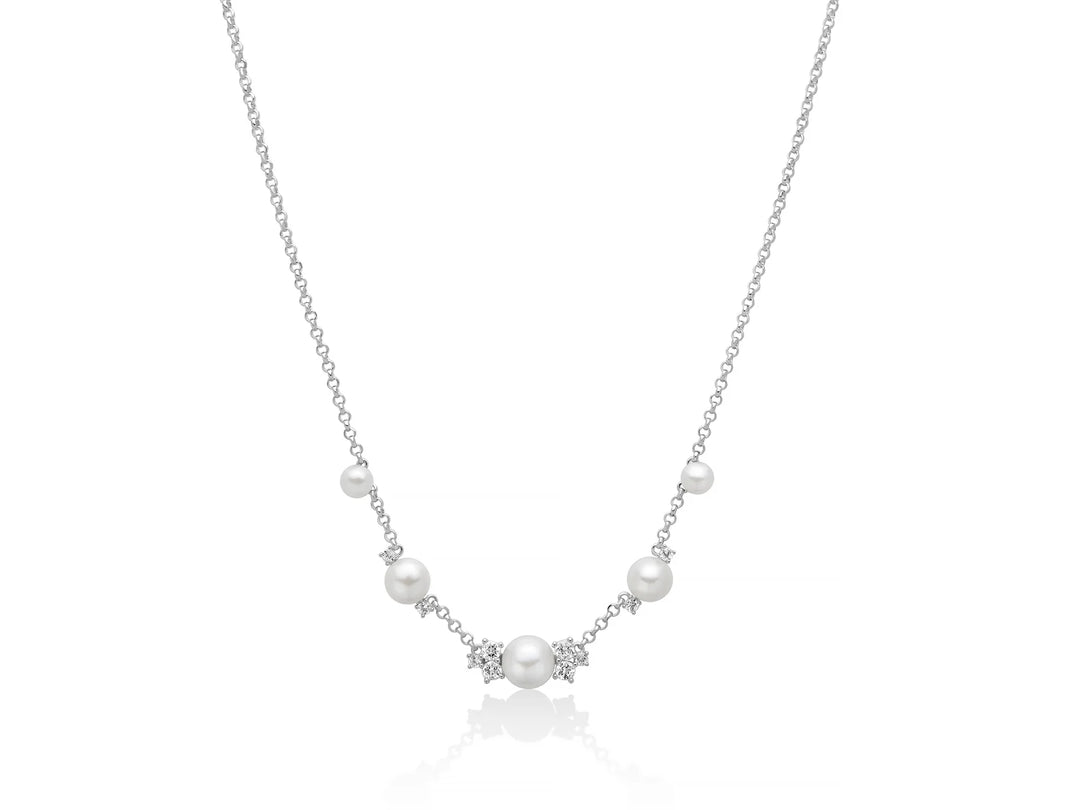 Collana Miluna Perle Argento