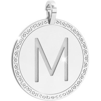 lettera m in argento rebecca collezione my world silver - siciliano gioielli 