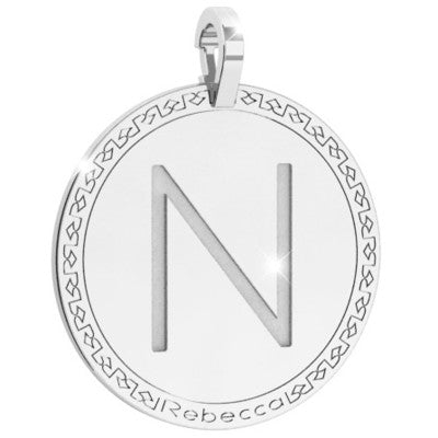 lettera n in argento rebecca gioielli  - siciliano gioielli  