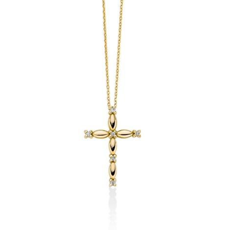 Collana Oro Giallo con Croce  Miluna