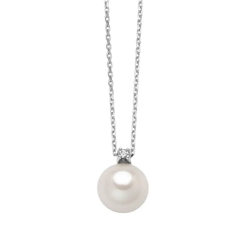 White Gold Necklace with Miluna Pearl