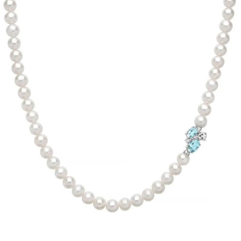 Collana Miluna Perle Argento