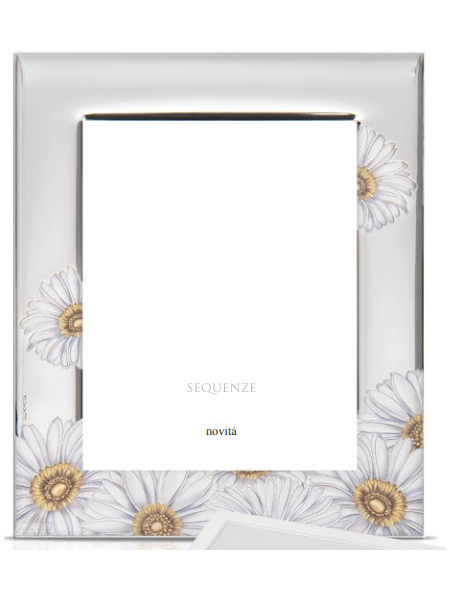 Cornice Portafoto Sequenze Linea Alma in argento con fiori  - siciliano gioielli 