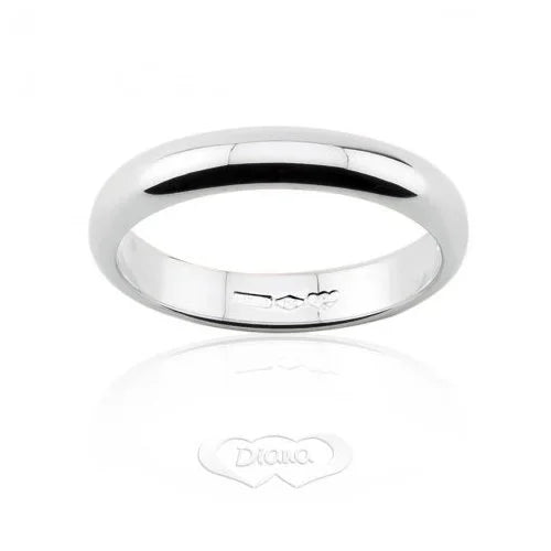 Fede Classica  Bombata Argento 4 mm