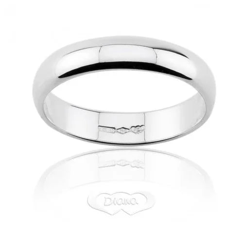 Fede Classica  Bombata Argento 4 mm