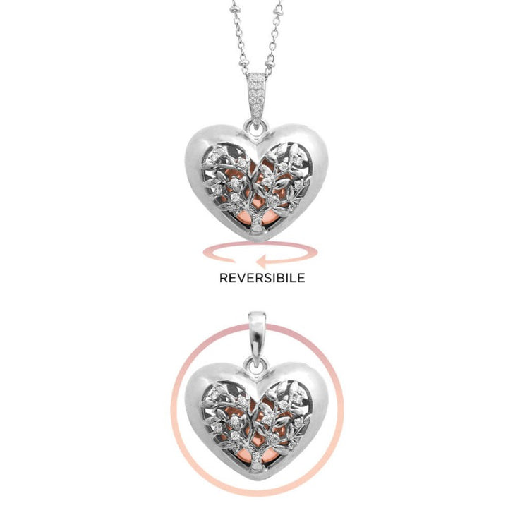 Call Angels For You Heart-Shaped Necklace with Tree of Life