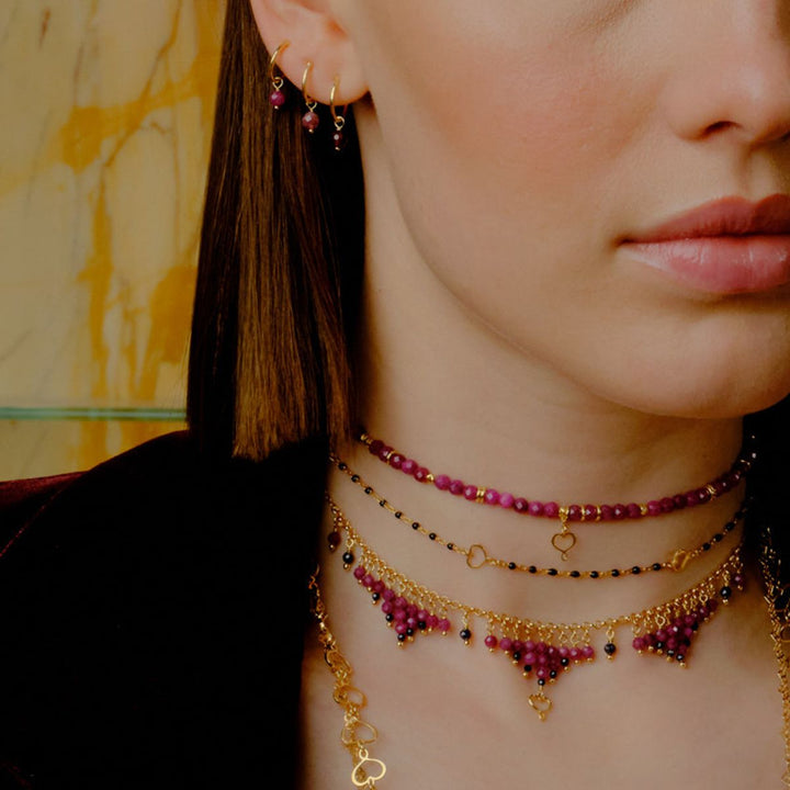 Collana France Pietre di Rubino Maman et Sophie