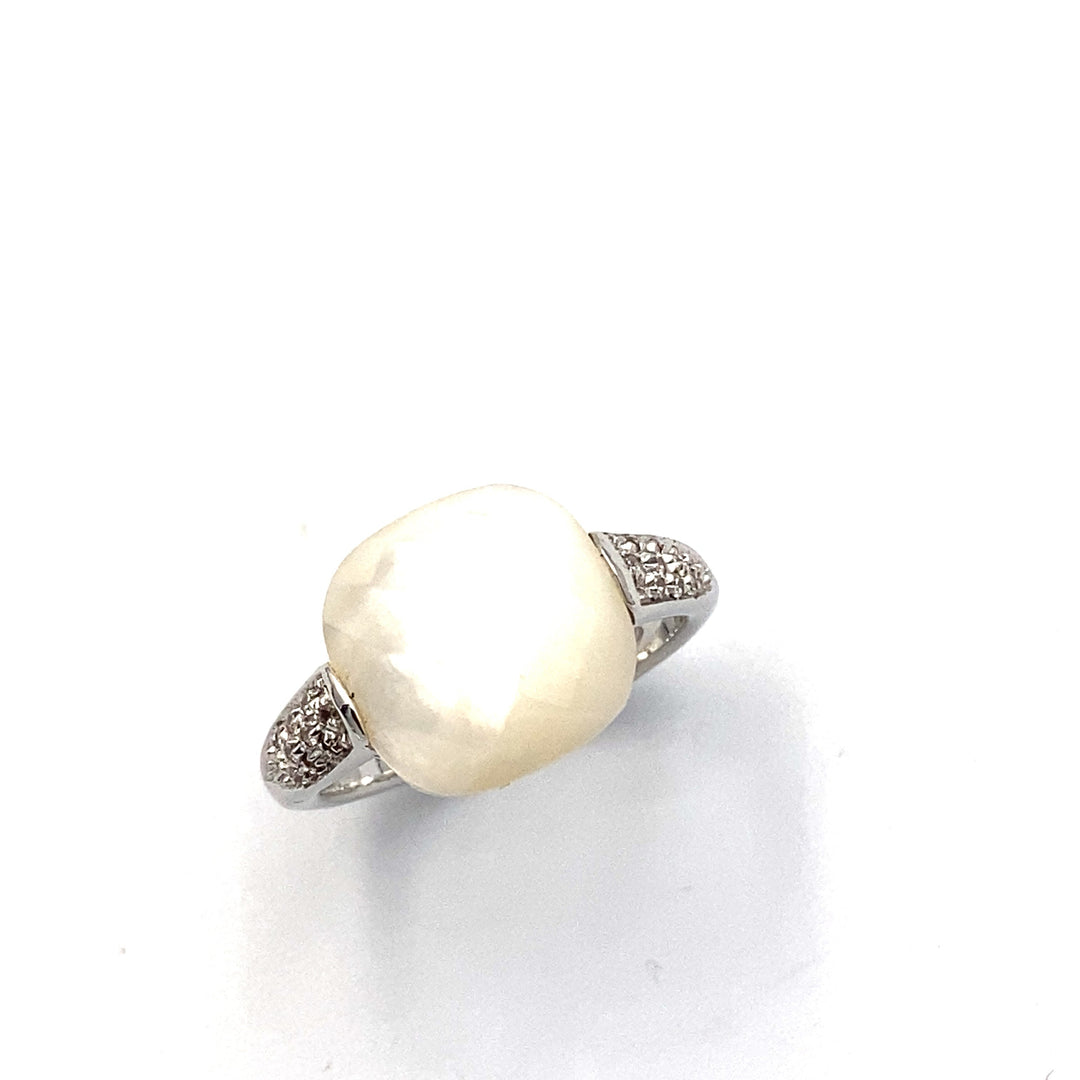 Anello Madreperla Oro Bianco