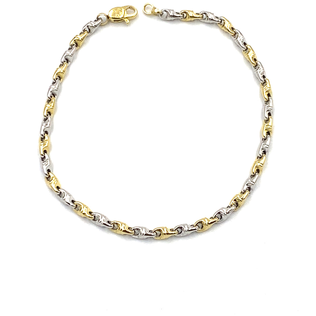 bracciale oro bicolore siciliano  gioielli 