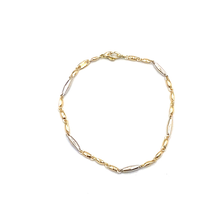 bracciale oro bicolore siciliano gioielli