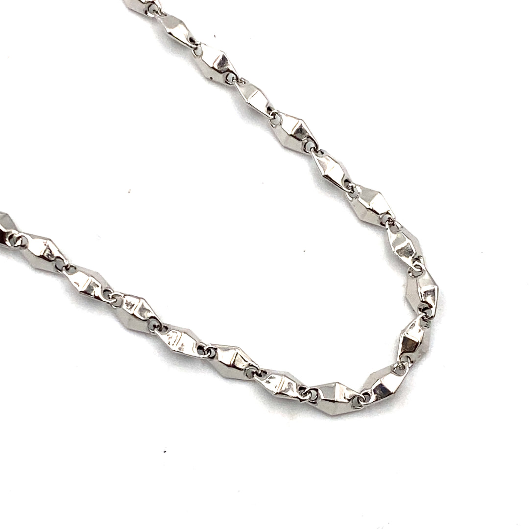 Collana Uomo Oro Bianco – Siciliano Gioielli