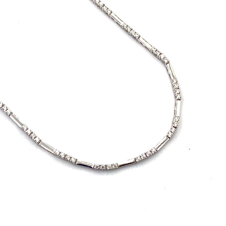 White Gold Tennis Necklace