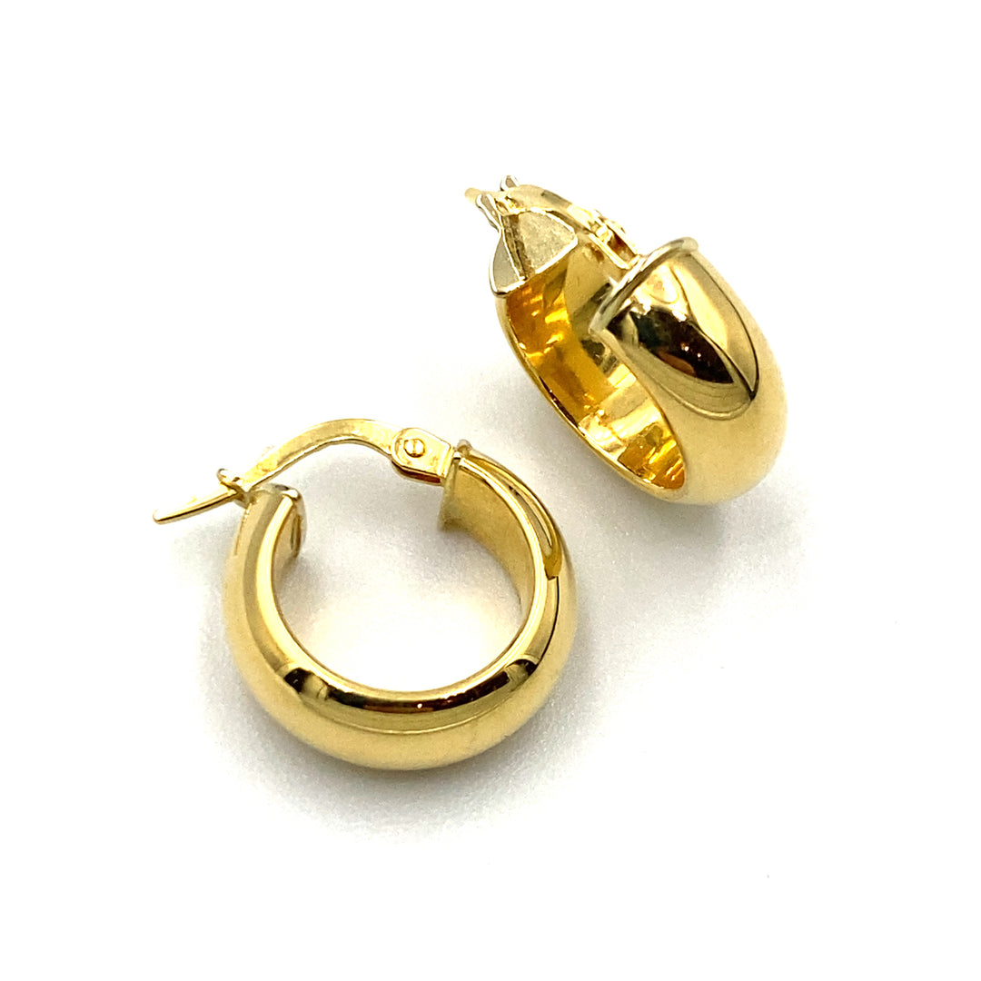 orecchini  a cerchio in oro unoaerre - siciliano  gioielli 