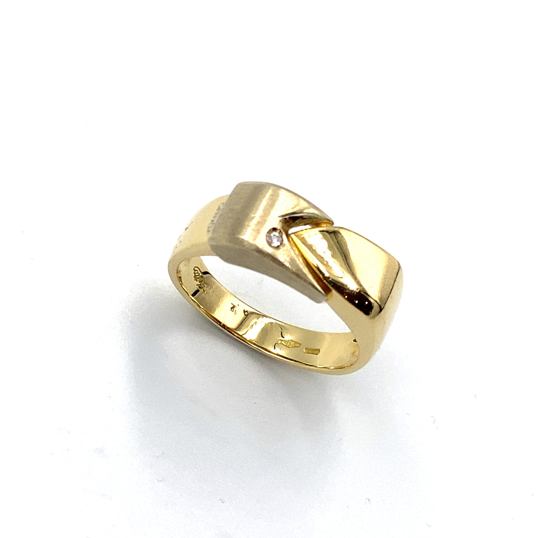 anello oro giallo  da uomo  con zircone siciliano  gioielli 