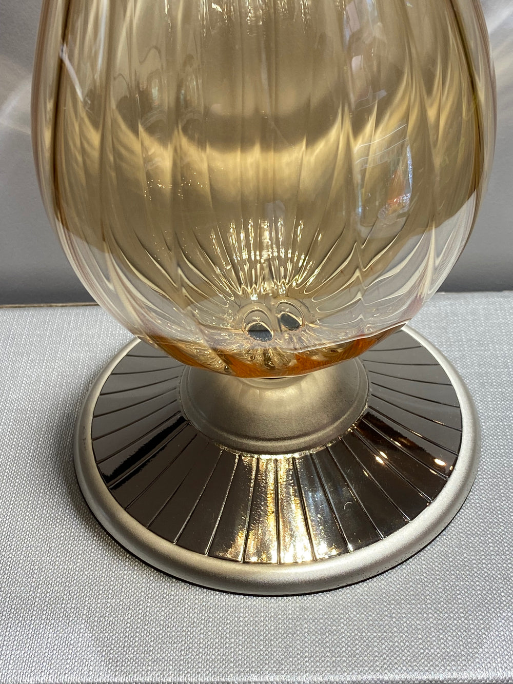 bottiglia decorativa sequenze in vetro soffiato e argento - siciliano  gioielli 
