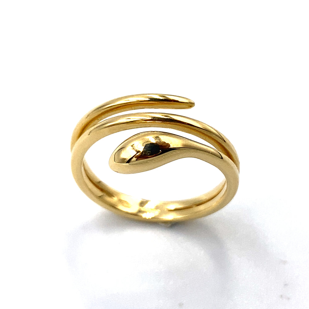 anello serpente oro giallo siciliano gioielli