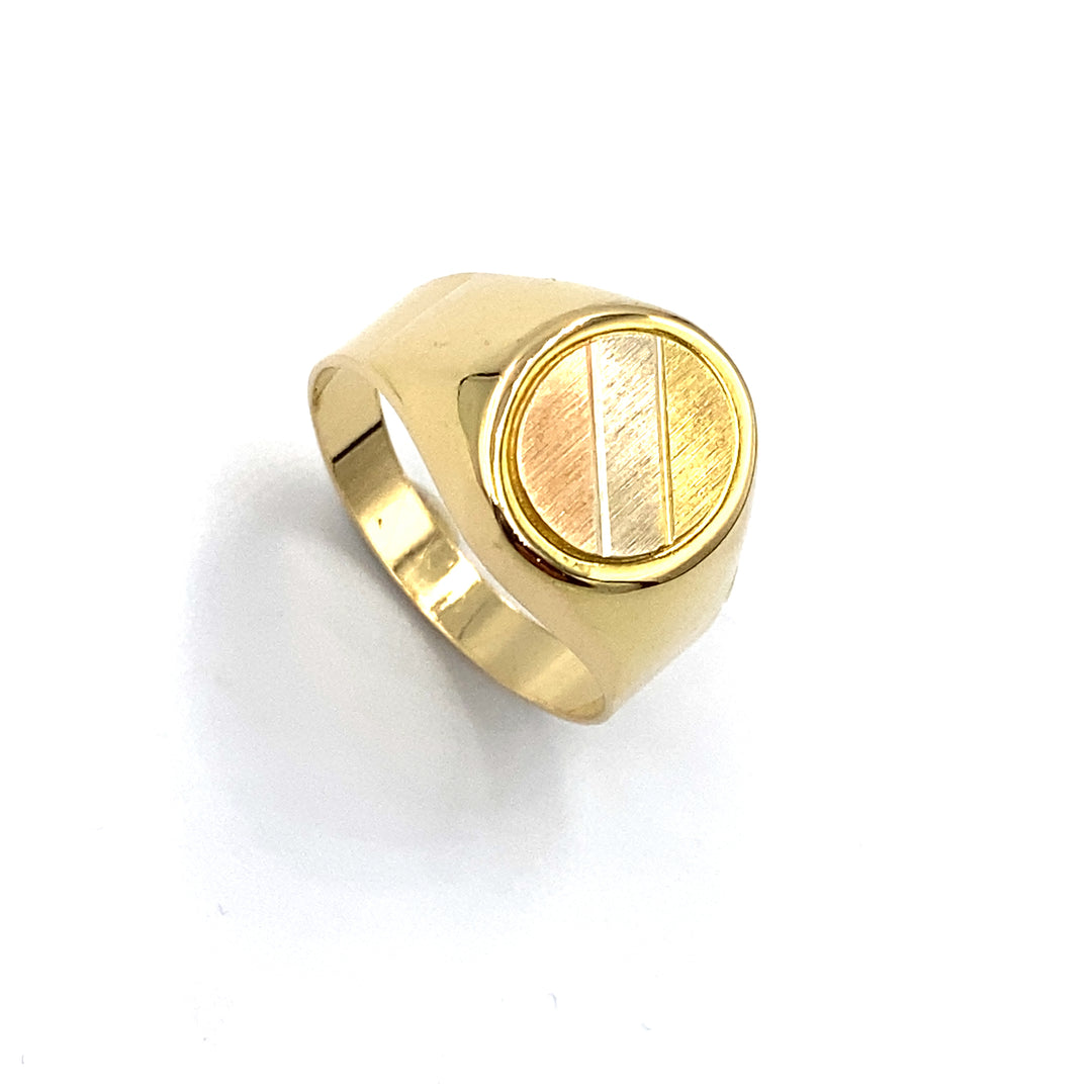 anello in oro 3 colori da uomo siciliano gioielli