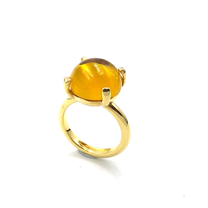 labriola oro anello in oro giallo con topazio - siciliano gioielli